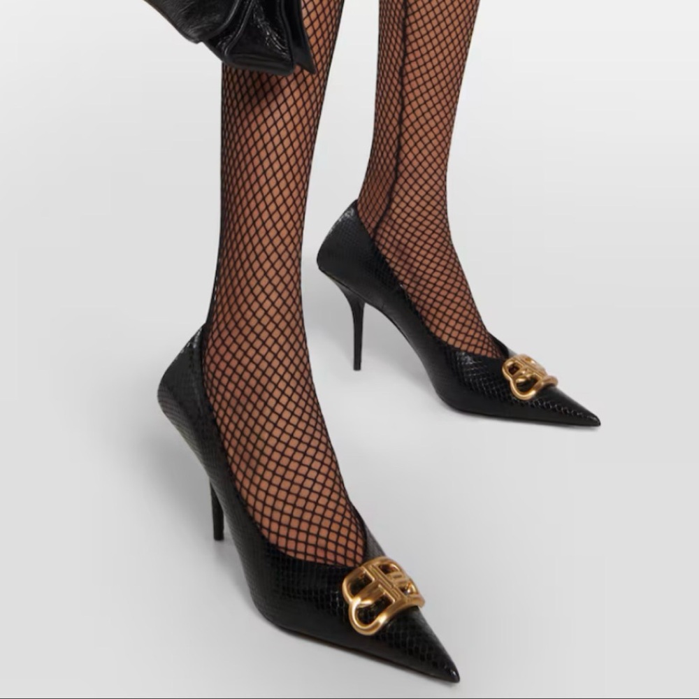 Balenciaga square knife BB pump in black